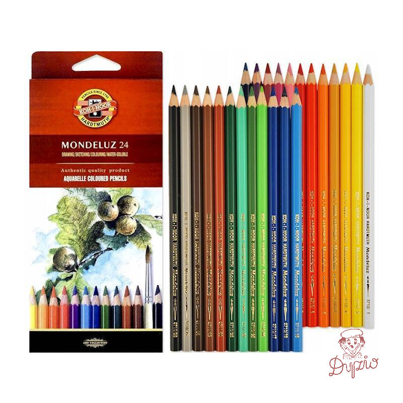 Kredki akwarelowe MONDELUZ 24 kolory 3718 KOH-I-NOOR