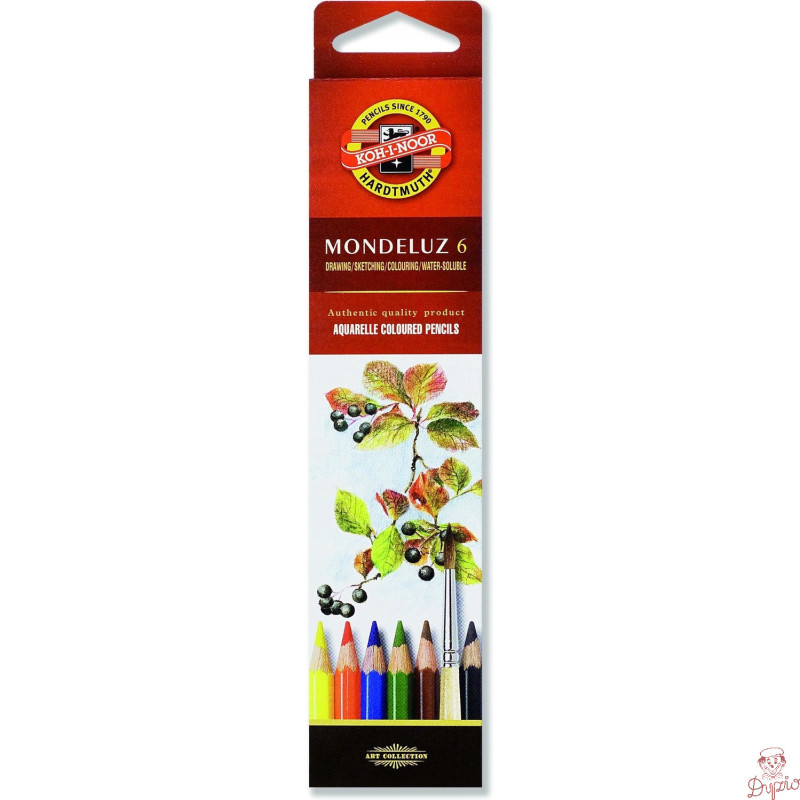 Kredki akwarelowe MONDELUZ 6 kolorów 3715 KOH-I-NOOR