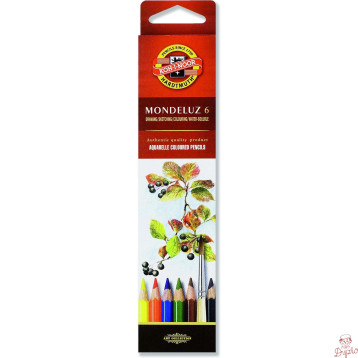 Kredki akwarelowe MONDELUZ 6 kolorów 3715 KOH-I-NOOR