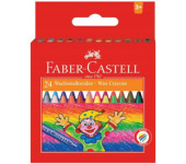 Kredki woskowe 24 kolory KLOWN opakowanie kartonowe FC 120057 FABER-CASTELL