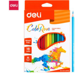 Kredki ołówkowe bezdrzewne COLORUN 18 kolorów EC00110 DELI