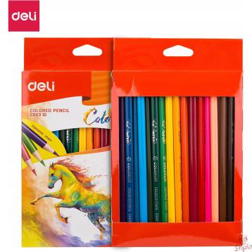 Kredki ołówkowe trójkątne COLORUN 18 kolorów EC00310 DELI