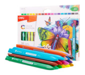 Kredki plastikowe trójkątne COLOR EMOTION 18 kolorów EC20010 DELI
