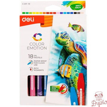 Pastele olejne COLOR EMOTION 18 kolorów EC20110 DELI