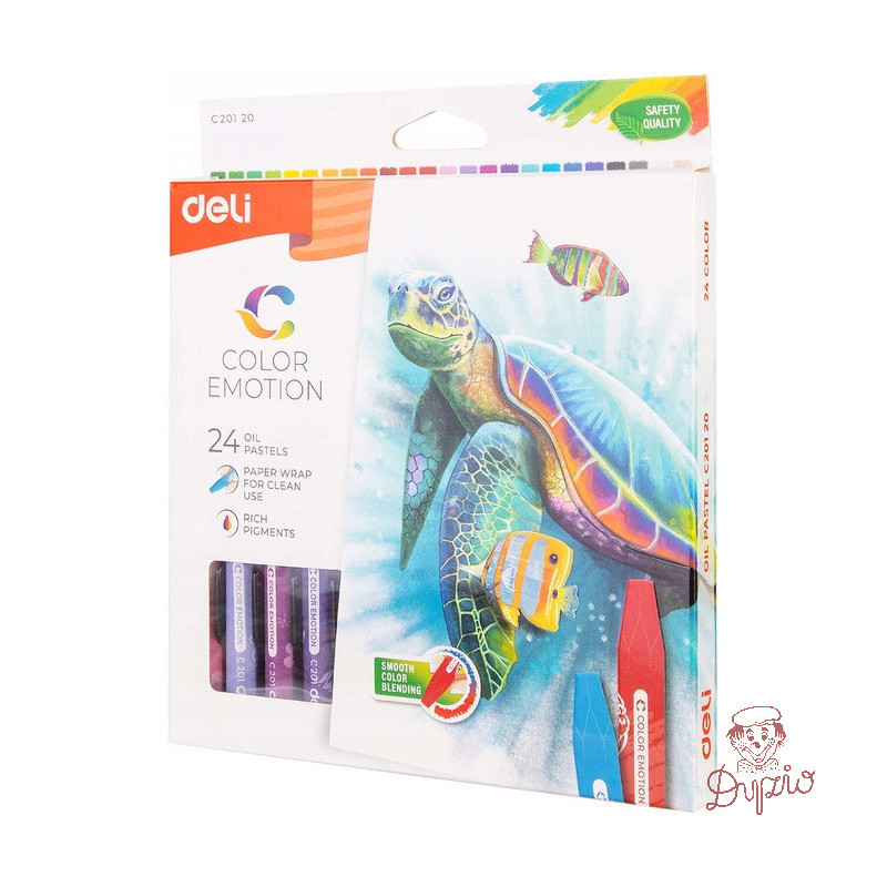 Pastele olejne COLOR EMOTION 24 kolory EC20120 DELI