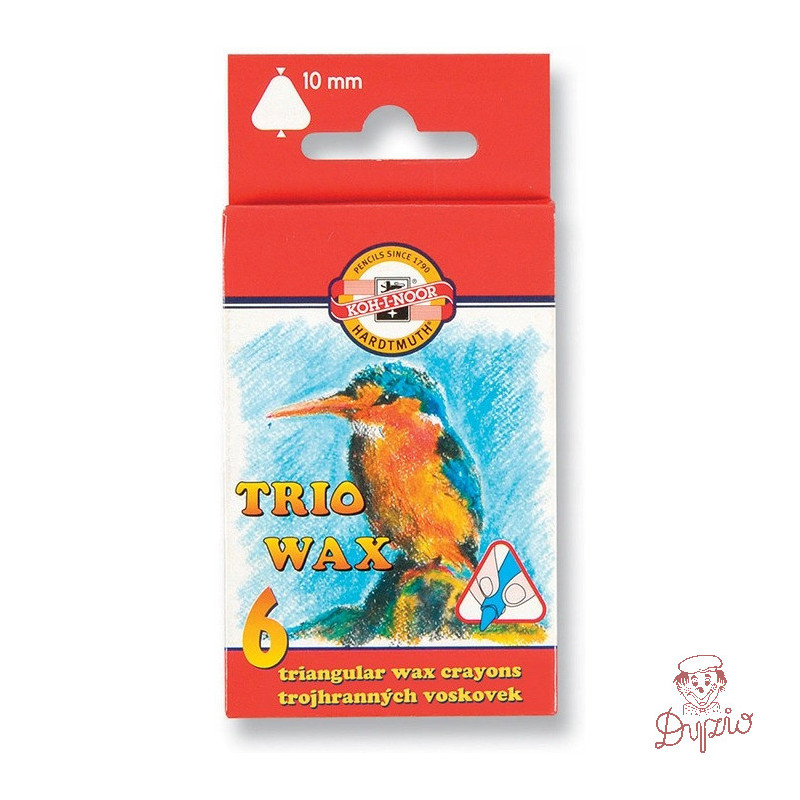 Kredki TRIO WAX JUMBO 6 kol. 10mm 8271/2 KOH-I-NOOR