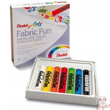 Kredki pastele do tkanin PENTEL 7kolorów PTS7