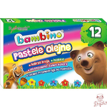 Pastele olejne Zestaw 12 kolorów Kredki BAMBINO St.Majewski