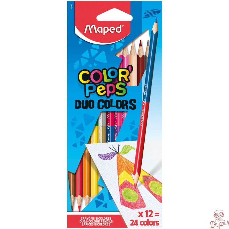 Kredki dwustronne COLORPEPS DUO 12||24kol 829600