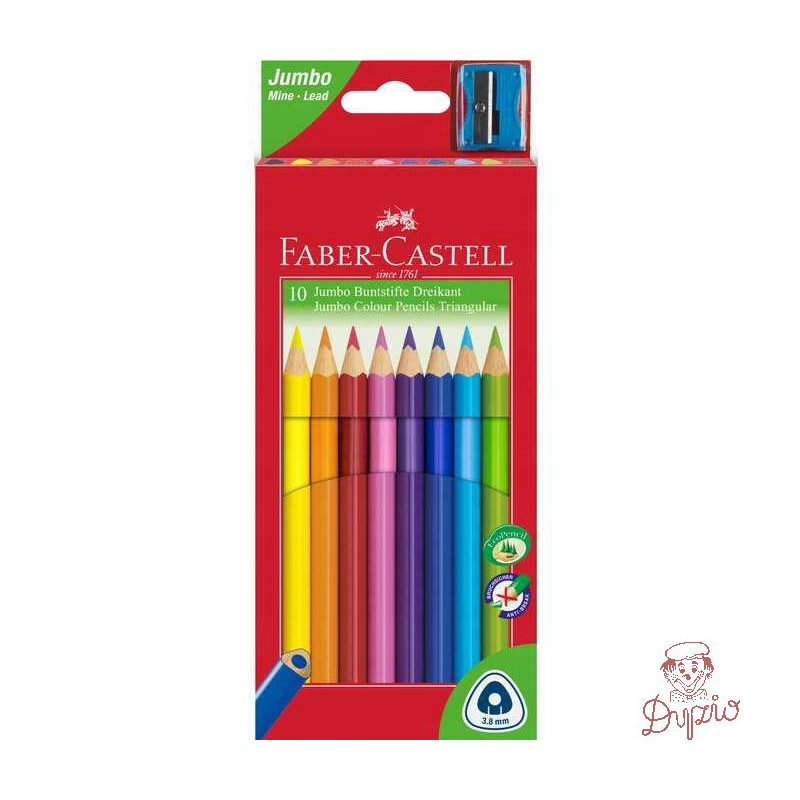 Kredki trójkątne FABER-CASTELL Junior Grip 10 kolorów 116510 FC