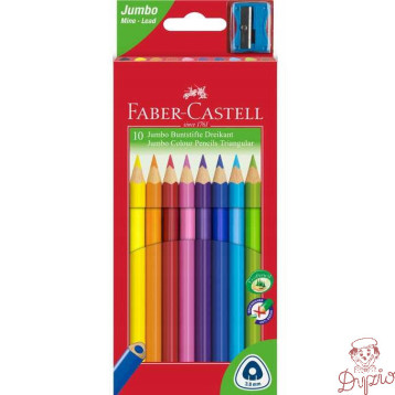Kredki trójkątne FABER-CASTELL Junior Grip 10 kolorów 116510 FC