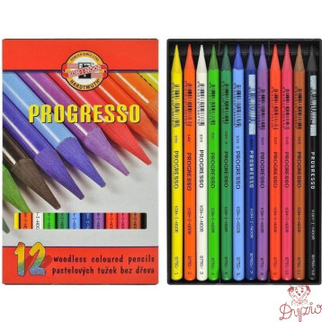 Kredki PROGRESSO 12 kolorów 8756 KOH-I-NOOR