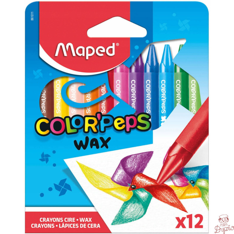 Kredki COLORPEPS świecowe 12 kolorów 861011 MAPED