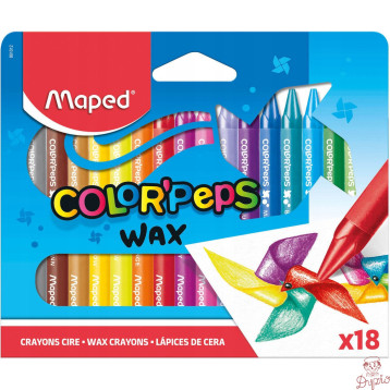 Kredki COLORPEPS świecowe 18 kolorów 861012 MAPED
