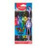 Kredki trójkątne MONSTER 12 kolorów w czarnej obudowie 862612 COLORPEPS MAPED