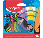 Kreda chodnikowa COLOR PEPS 6 kolorów, pud z zawieszką 936010 MAPED