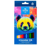Kredki szkolne TRICOLOR PANDA 9mm 24 kolory 3144 KOH-I-NOOR