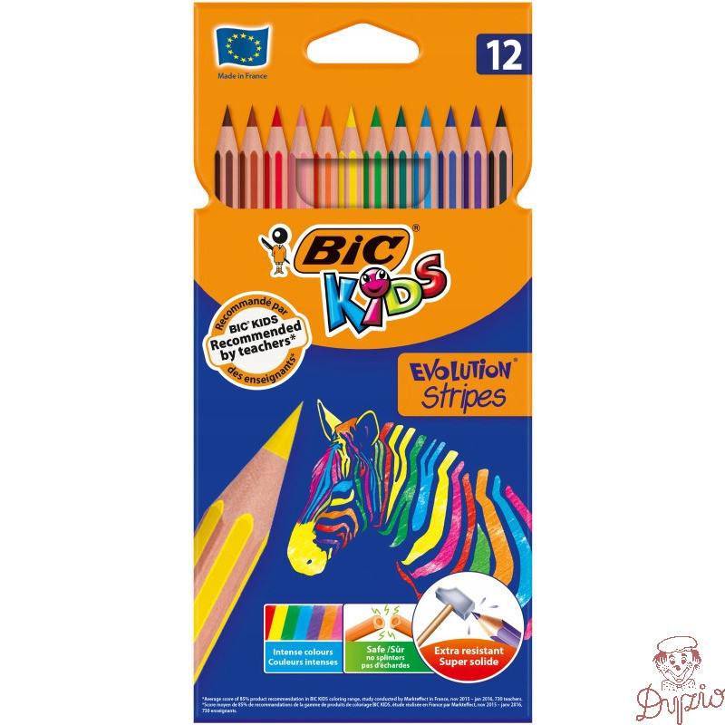 Kredki Eco Evolution Stripes 12kolorów 82902910 BIC