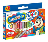 Kredki szkolne z glinki kaolinowej Zestaw 18 kredek BAMBINO St.Majewski