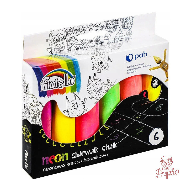 Kreda chodnikowa neonowa 6 kolorów 170-2599 FIORELLO