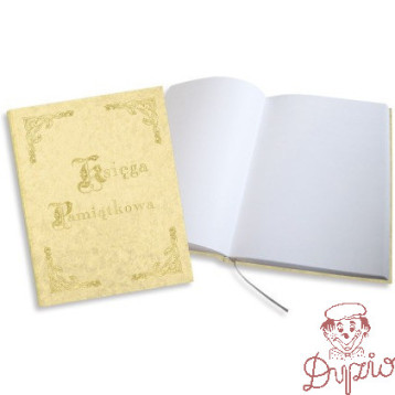 Księga Pamiątkowa złocona beżowa 255x320mm 100kartek 319-033 WARTA