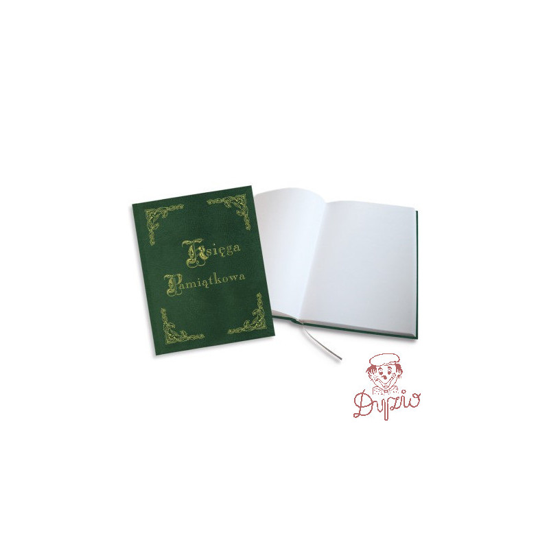 Księga Pamiątkowa złocona zielona 255x320mm 100kartek 319-037 WARTA