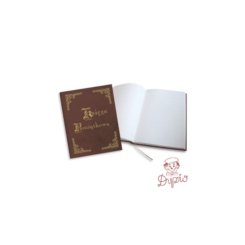 Księga Pamiątkowa złocona brązowa 255x320mm 100kartek 319-034 WARTA