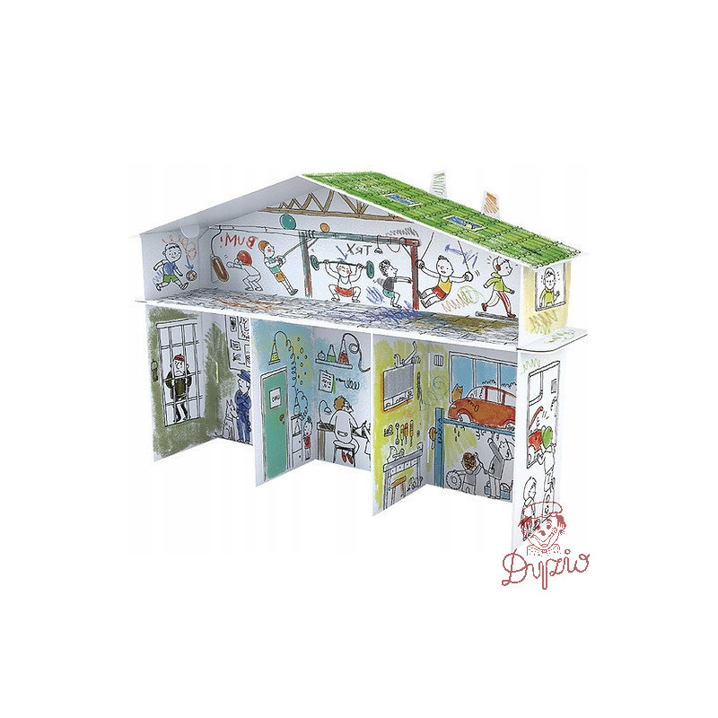 Kolorowanka składana 3D XXL Domek tylko dla chłopaków PD-000203 MONUMI