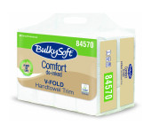 Ręcznik papierowy składany ZZ V-FOLD 21x21cm , BulkySoft Comfort de-inked eko  2 warstwy 3000 składek 84570