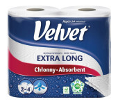 Ręcznik VELVET (2 rolki) EXTRA LONG biały