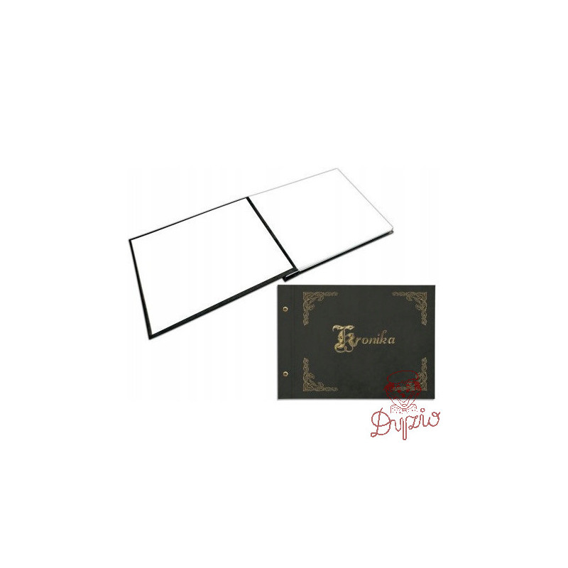 Kronika 345x255mm pozioma złocona czarna 1824-319-018 WARTA