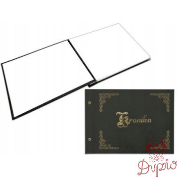 Kronika 345x255mm pozioma złocona czarna 1824-319-018 WARTA