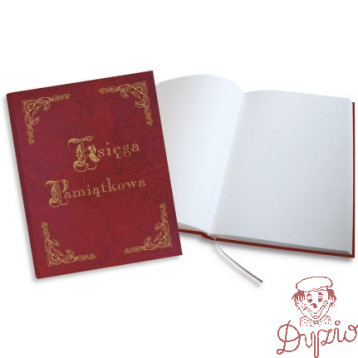 Księga Pamiątkowa złocona bordowa 255x320mm 100kartek 319-035 WARTA