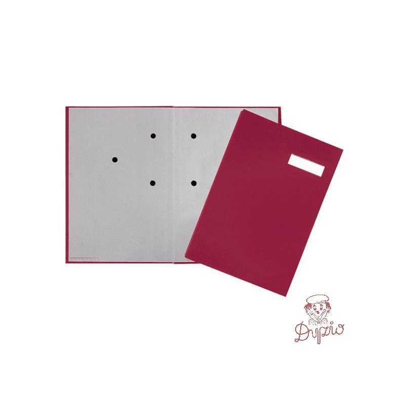 Teczka do podpisu 20-częściowa DURABLE czerwona P2419111 okładka z płótna