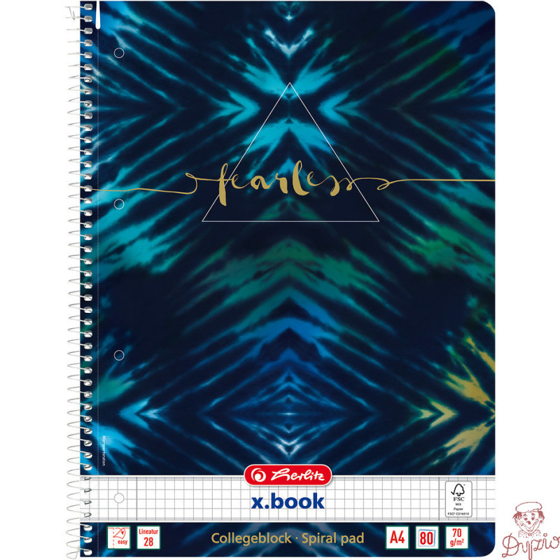 Kołozeszyt A4 80k kratka FEARLESS NEW BATIK 400173294 HERLITZ