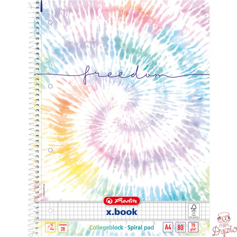 Kołozeszyt A4 80k kratka FREEDOM NEW BATIK 400173296 HERLITZ