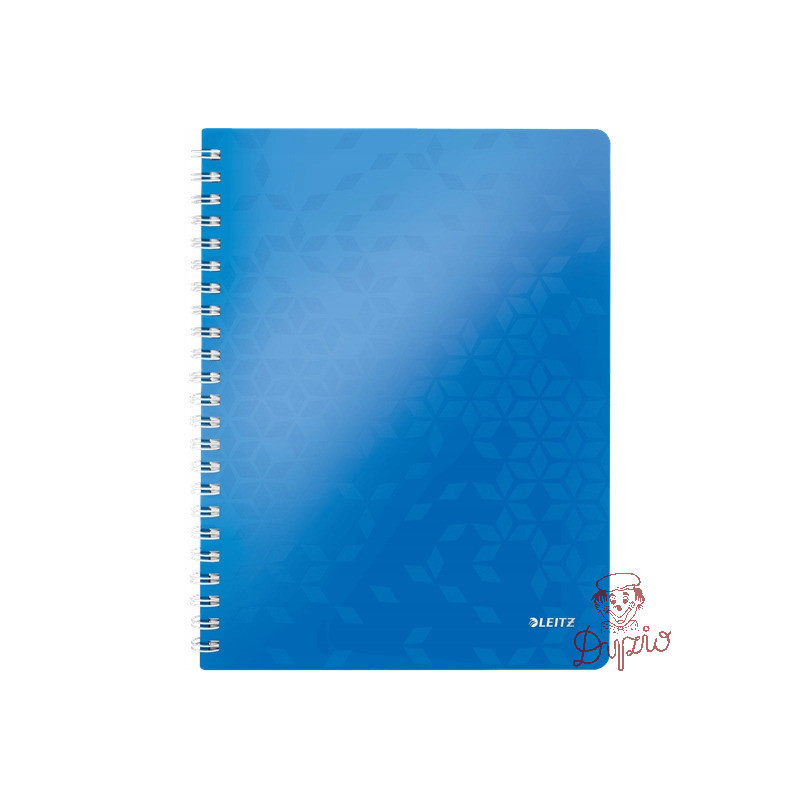 Kołonotatnik LEITZ WOW A4 80k PP kratka niebieski 46380036