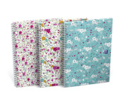 Kołonotatnik B5 60k kratka 90g FLORAL 400094955 OXFORD