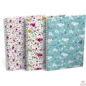 Kołonotatnik B5 60k kratka 90g FLORAL 400094955 OXFORD