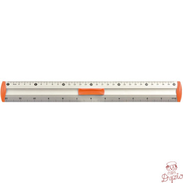 Linijka aluminiowa 30cm uchwyt pomarańczowy BL040-PC TETIS
