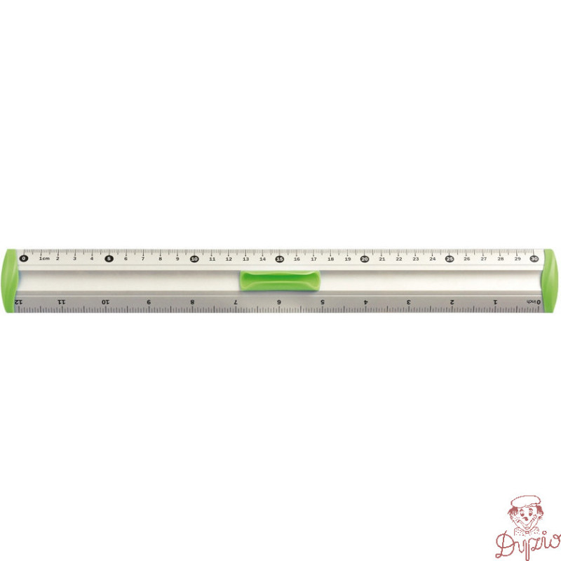 Linijka aluminiowa 30cm uchwyt zielony BL040-ZC TETIS