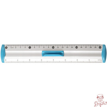 Linijka aluminiowa 20cm uchwyt niebieski BL040-NB TETIS