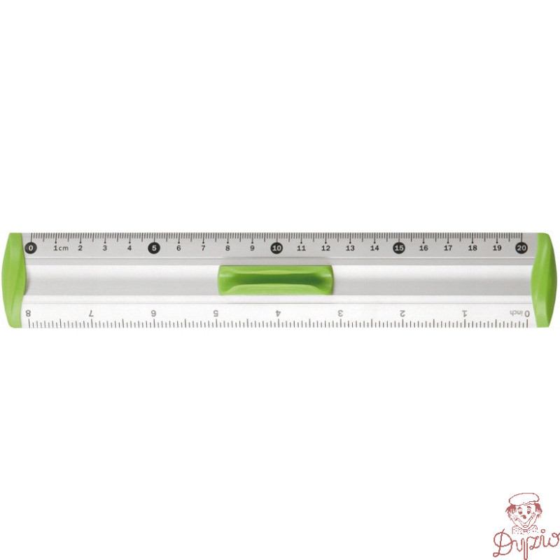 Linijka aluminiowa 20cm uchwyt zielony BL040-ZB TETIS