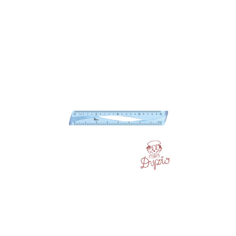 Linijka 20cm NIEBIESKA BL012-B TETIS