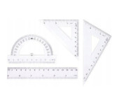 Zestaw geometryczny linijką 15cm BL001-AK TETIS