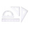 Zestaw geometryczny linijką 15cm BL001-AK TETIS
