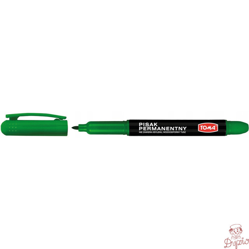 Marker permanentny okrągły zielony 1mm TO-324 TOMA
