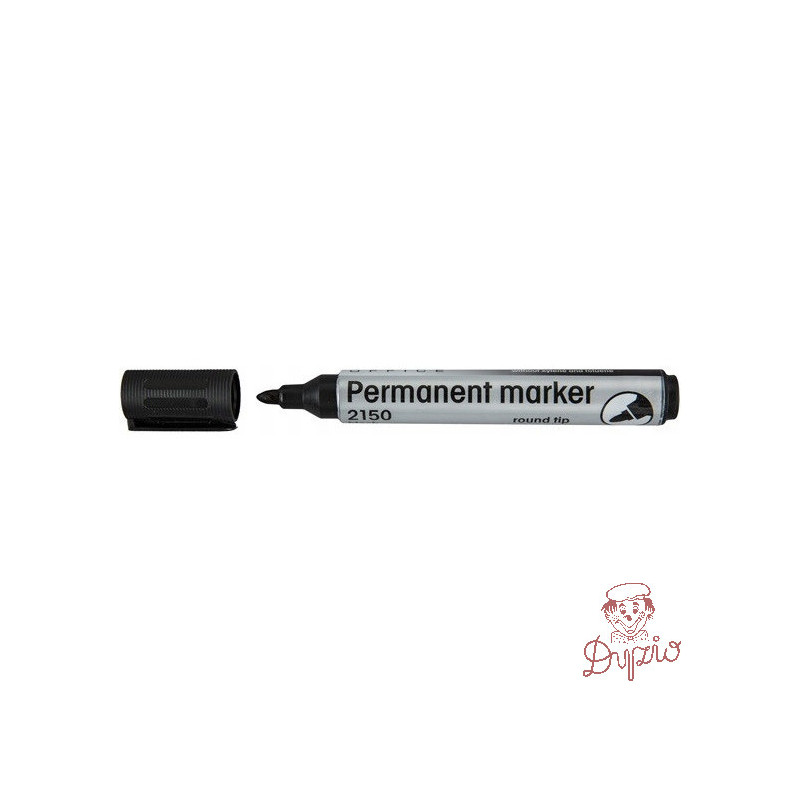 Marker permanentny 2150 czarny okrągła końcówka 110165 LEVIATAN