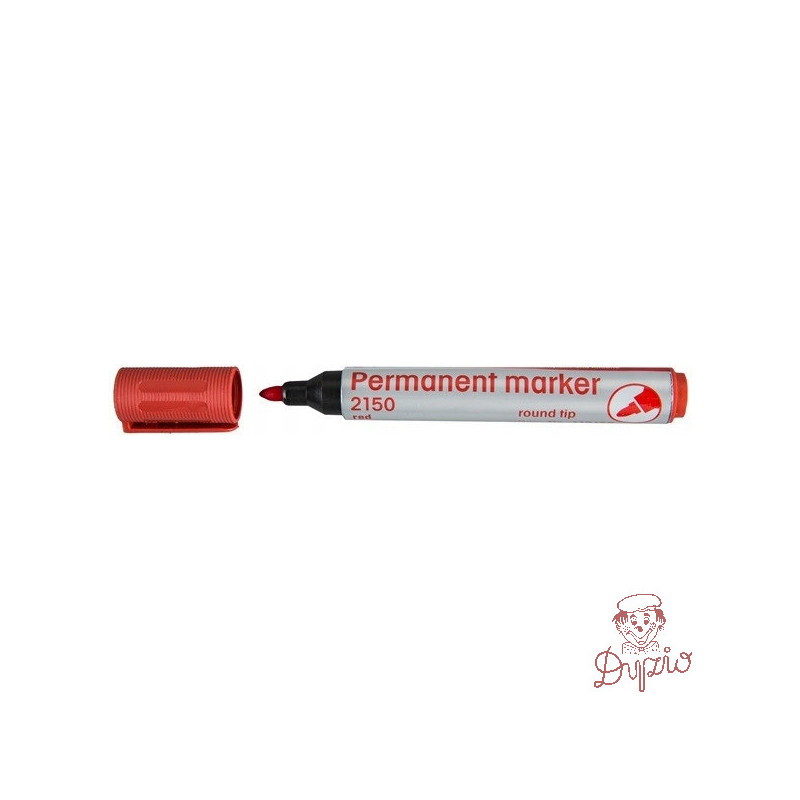 Marker permanentny 2150 czerwony okrągła końcówka 110166 D.RECT