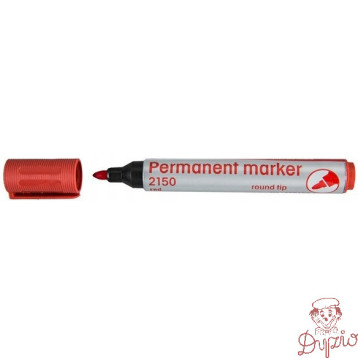 Marker permanentny 2150 czerwony okrągła końcówka 110166 D.RECT